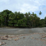 On the beach with the ocean behind me during low tide, Pavones, Costa Rica On the beach with the ocean behind me during low tide, Pavones, Costa Rica