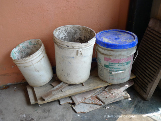 Our Herby Curby is actually a collection of old paint buckets leftover from the original construction of the house.