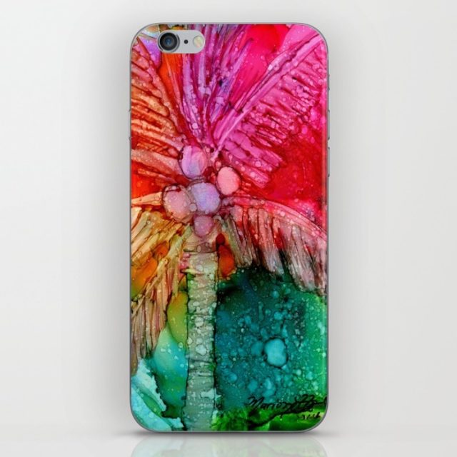 coconut palm tree art on phone
