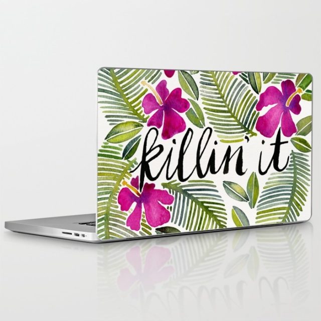 killin' it tropical laptop skin