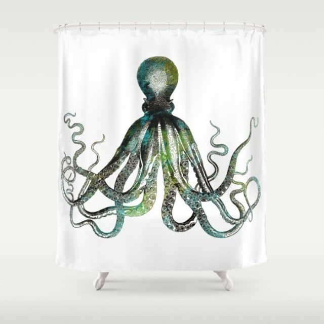 octopus shower curtain