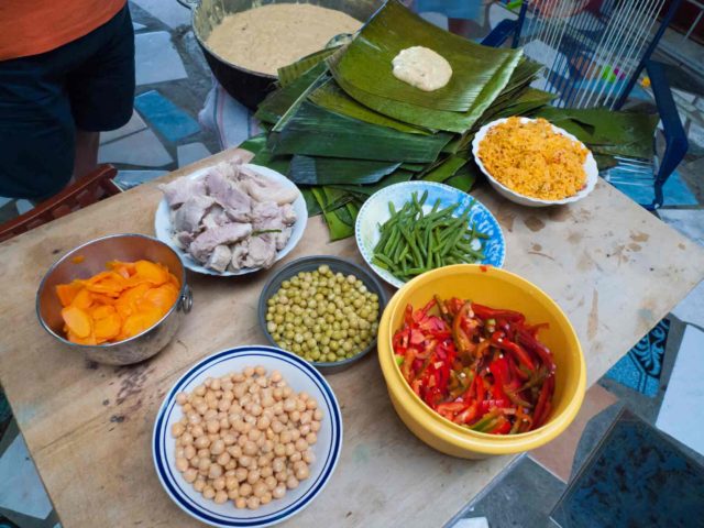 Costa Rican Tamales - a workstation makes the production line go faster. Recipe with photos